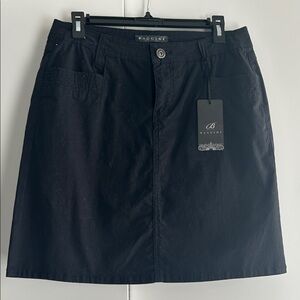 Baccini Black A-Line Skort with Front Pockets